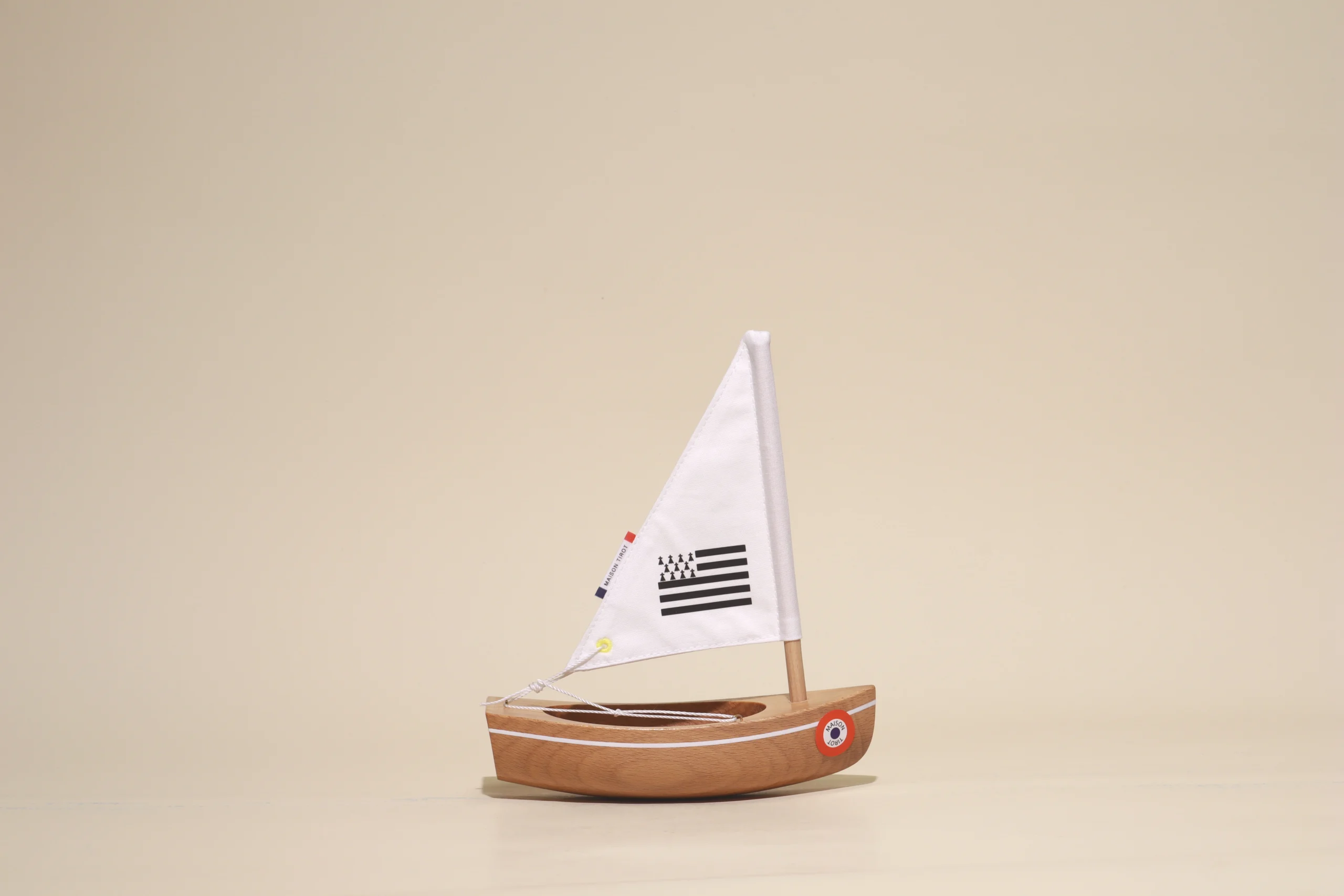 Bachi bois naturel / vernis brillant sérigraphié "Drapeau Breton" de la Maison Tirot