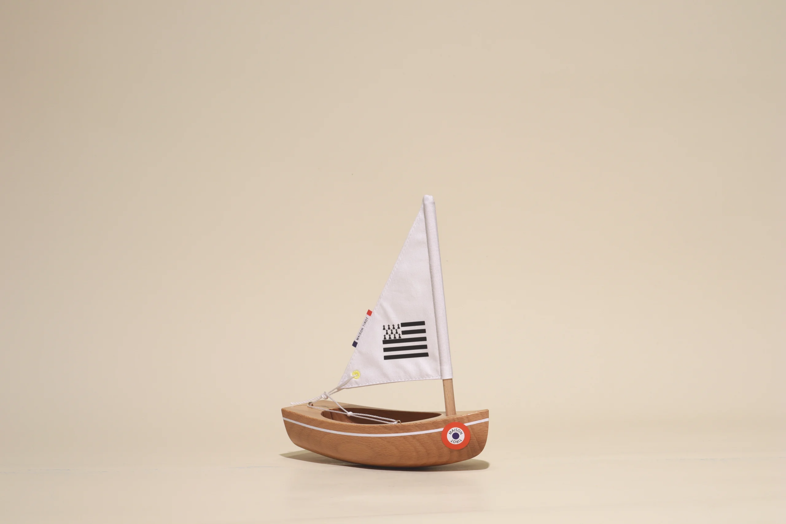 Bachi bois naturel / vernis brillant sérigraphié "Drapeau Breton" de la Maison Tirot